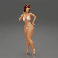 ezgif.com-gif-maker.gif Archivo 3D Mujer sexy con bikini blanco・Modelo imprimible en 3D para descargar
