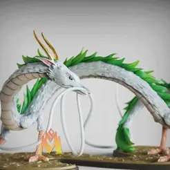 Haku-The-White-Dragon.gif STL file Haku The White Dragon-Spirited Away-ハク-studio Ghibli-FANART FIGURINE・Design to download and 3D print