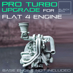0.gif 3D file PRO Turbo UPGRADE SET for our Flat FOUR Base engine 1-24th・3D printable model to download