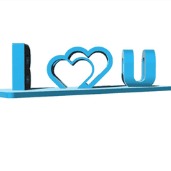 Gif.gif STL file I Love You - BRO Desk Plate Brother Text Illusion・3D printer model to download, Khanna3D