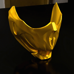 0001-0100_3.gif STL file Scorpion Mask Mortal Kombat 11・3D print design to download, JuanCatalan410
