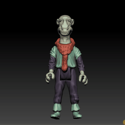 Yak Face.gif 3D-Datei Star Wars .stl YAK FACE .3D action figure .OBJ Kenner style.・Design für 3D-Drucker zum herunterladen, DESERT-OCTOPUS