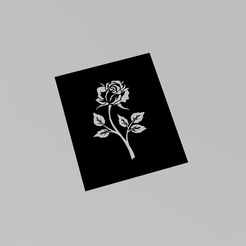 rose-08.gif Fichier STL pochoir rose・Idée pour impression 3D à télécharger