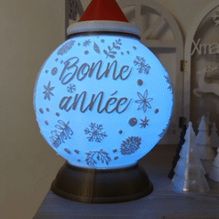 20221127_183846-ANIMATION.gif STL file Itslitho LITHOPHANE CHRISTMAS THEME / HAPPY NEW YEAR・3D printing idea to download