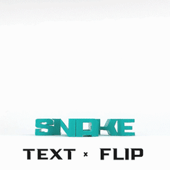 TEXT « FLIP Fichier STL gratuit Retournement de texte - Serpent・Modèle imprimable en 3D à télécharger, master__printer