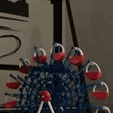 83BB63D9-4542-4CAD-B0AF-7D4680CECB39.gif Ferris Wheel Miniature STL | 3D Printable Amusement Park Ride Model