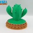 Cactus-Jewelry-Box-01.gif Cactus Jewelry Box with a cute snail printed in place without supports