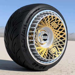 ezgif-1-87b7d163d6.gif STL file BBS e50 with AERO turbofan rim cover 17inch for diecast and scale models・3D printing idea to download