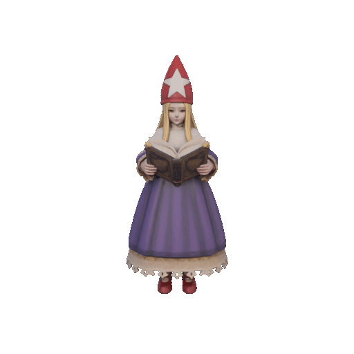 Time Mage Female Tactics - 3D model önizlemesi