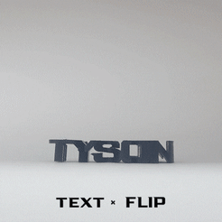 TYSON TEXT « FLIP Archivo STL Texto de la vuelta - Tyson・Plan de impresora 3D para descargar, master__printer
