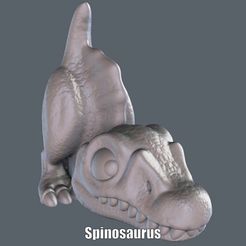 Spinosaurus.gif STL-Datei Spinosaurus (Einfacher Druck ohne Unterstützung)・3D-druckbare Vorlage zum herunterladen, Alsamen