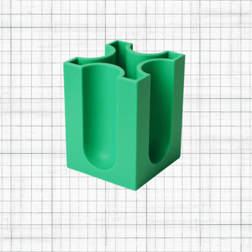 Vase and pen holder 3D - 3D model önizlemesi
