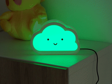 cloud gif.gif Fichier STL Lampes Happy Cloud - Avec effet d'ombre portée・Modèle pour imprimante 3D à télécharger, NKpolymers