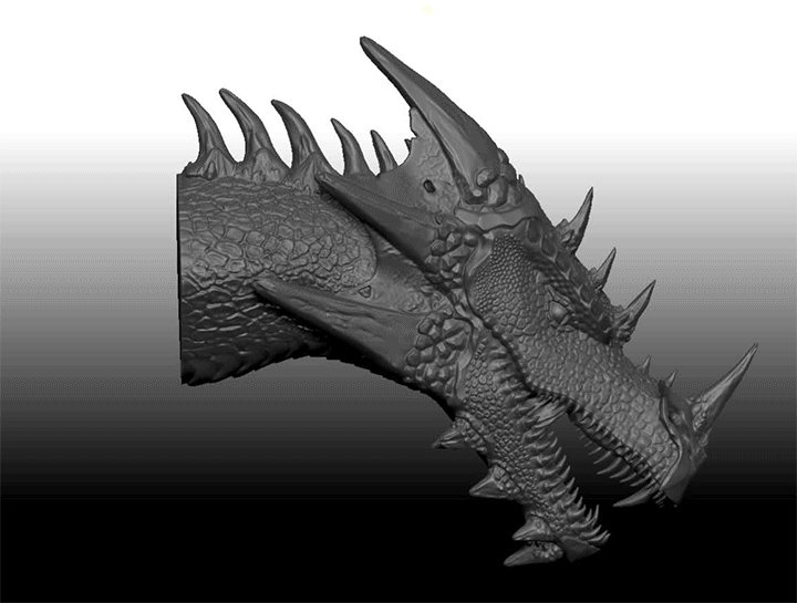 DragHead2.gif Archivo STL gratis Dragonology II - Head HD・Objeto imprimible en 3D para descargar, mag-net