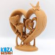 heart-and-roses-ornament-11.gif Archivo STL Adorno Corazones y Rosas impreso sin soportes para el día de la madre・Diseño imprimible en 3D para descargar