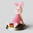 Piglet.gif piglet  - Winnie the Pooh-Lie down pose version-FANART FIGURINE