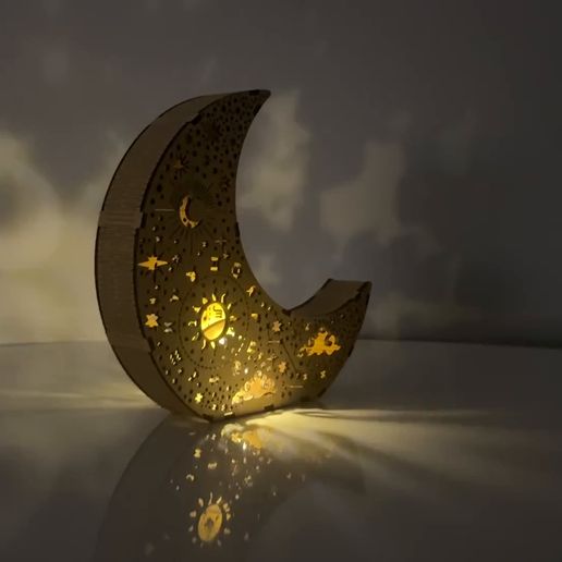 Moon-Candle-Holder.mp4 Plantilla de corte láser para portavelas de luna
