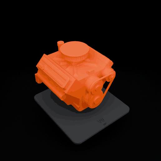 V8 engine model kit - 3 sizes 100/150/200 mm, kit + display model, no supports