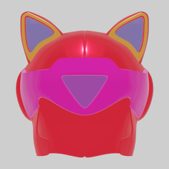 ezgif.com-gif-maker-1.gif Archivo STL Pizza cats Polly Esther Pururun helmet・Design para impresora 3D para descargar, JBasantes