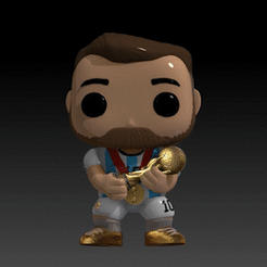 Messi.gif STL file LIONEL MESSI FUNKO POP - ARGENTINA NATIONAL TEAM - WORLD CUP QATAR 2022・3D printing model to download