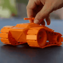 Video.Guru_2023-1678562173691.gif STL-Datei Mini-Kampfpanzer・3D-druckbares Modell zum Herunterladen