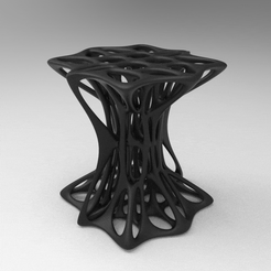 untitled.862.gif STL file parametric voronoi cube table・Model to download and 3D print, nikosanchez8898