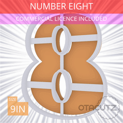Number_Eight~9in.gif STL file Number Eight Cookie Cutter 9in / 22.9cm・3D printing idea to download