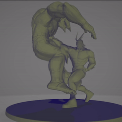 ezgif-2-9a5ffe4fd5.gif STL file All Might Vs. Nomu・3D printing template to download, luis_torres012