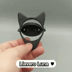 llaveroluna.gif OBJ file Luna keychain・3D print design to download, 3dmakernow