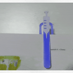Jeringa.gif STL file Book marker Nursing Medicine Syringe・3D print design to download, FRANCO70