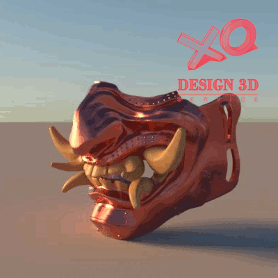 metal samurai mask