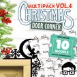 COP.gif 🎅 Christmas door corners vol. 4 💸 Multipack of 10 models 💸 (santa, decoration, decorative, home, wall decoration, winter) - by AM-MEDIA