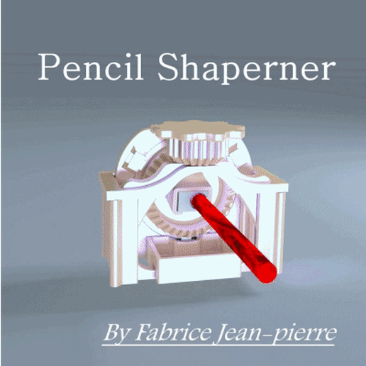 animation_taille_crayon_400.gif Download OBJ file Rotary Pencil Shaperner • 3D printing template, 3d-fabric-jean-pierre