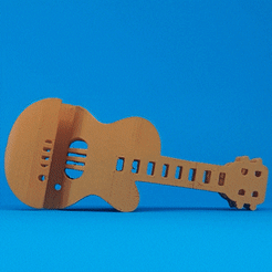 ezgif.com-gif-maker-13.gif Archivo STL gratis Texto de la vuelta: Guitarra - Clave de Sol・Plan de impresión en 3D para descargar, master__printer