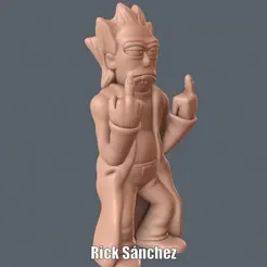Rick-Sanchez.gif STL file Rick Sanchez (Easy print no support)・3D print object to download, Alsamen