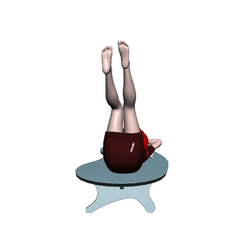 pear-model-woman.gif Бесплатный STL файл Redhead relaxing on pear table・Дизайн 3D-принтера для скачивания, Artkhudos