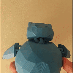 ezgif.com-gif-maker-4.gif Download STL file Flexi Snorlax Low Poly • 3D printing object, madDoctor