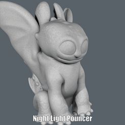 Night-Light-Pouncer.gif STL-Datei Night Light Pouncer (Einfacher Druck ohne Unterstützung)・Modell zum Herunterladen und 3D-Drucken, Alsamen