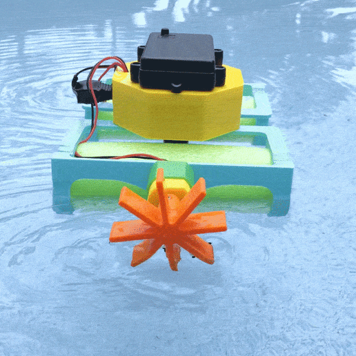 3d_printing_paddle-loop-sq.gif Download free STL file Crickit Paddle Wheel Boat • Template to 3D print, Adafruit
