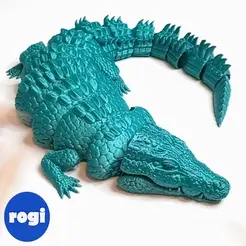 Sequence-02.gif STL file GIANT CROCODILE ARTICULATED・3D printing model to download