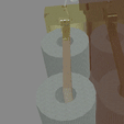 RolloPapel5.gif Free STL file Toilet paper holder with mobile charging base for complicated moments・3D printing template to download