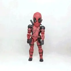 gif_04.gif 3D file flexible Deadpool (Print in place No Supports)・3D print design to download