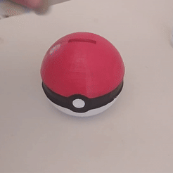 gif-1.gif Fichier STL Pokeball tirelire / Piggy bank Pokeball・Design pour impression 3D à télécharger