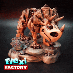 Dan-Sopala-Flexi-Factory-Skeleton-Triceratops.gif Squelette du dinosaure Triceratops de Flexi Factory à imprimer sur place