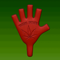 high-5.gif Download STL file High five blunt or joint holder/PIPE • 3D printable design, SpaceCadetDesigns
