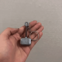 Thor_Hammer.gif STL-Datei Thor Hammer Schlüsselanhänger・3D-druckbares Modell zum Herunterladen