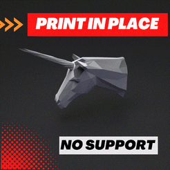 ezgif.com-gif-maker.gif STL-Datei 🦄 Einhorn Kopf Büste Dekoration Schlüsselanhänger 🦄 Einfacher Druck an Ort und Stelle keine Unterstützung・Design zum Herunterladen und 3D-Drucken