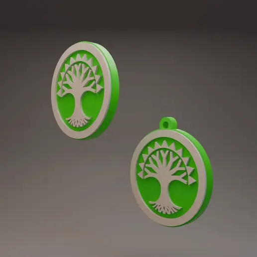Selesnya - Magic the Gathering - Keychain and Coin/Badge