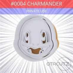 0004-Charmander~PRIVATE_USE_CULTS3D@OTACUTZ.gif #0004 Charmander Cookie Cutter / Pokemon
