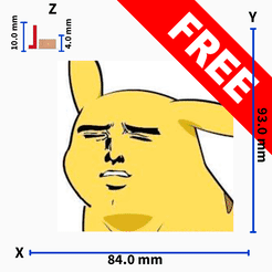 GIF.gif Free STL file PIKACHU MEME COOKIE CUTTER / FACE・3D print model to download, WILLGALLETAS